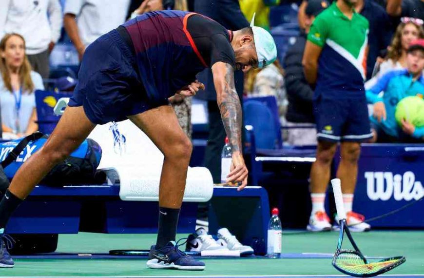 Kyrgios crushes both rackets on court, taking out top two seeds, Dominic Thiem and Kevin Anderson